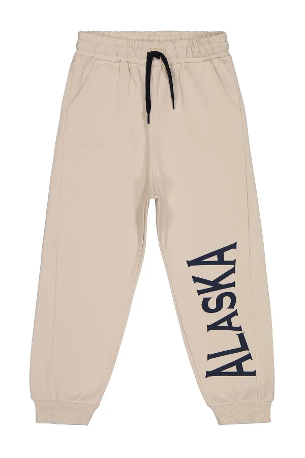 Bas de survêtement garçon 6-9 ans, couleur pierre - Lot