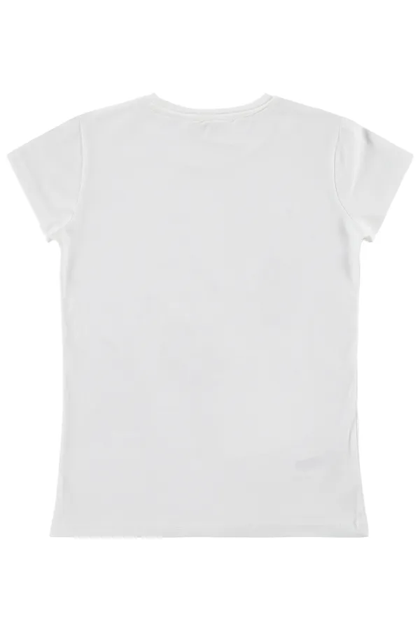 Kız Çocuk Tişört Km 10-13 Yaş Kırık Beyaz - Paket