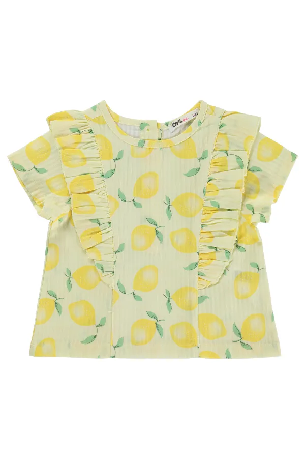 Girls' Shirt, Ages 2-5, Yellow - Package