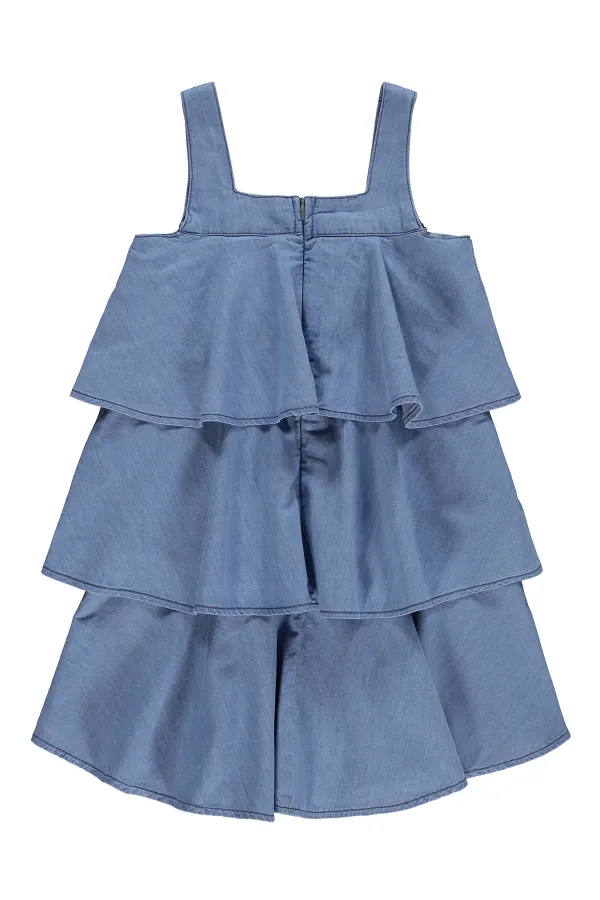 Kız Çocuk Jile ve Elbise 6-9 Yaş Mavi - Paket