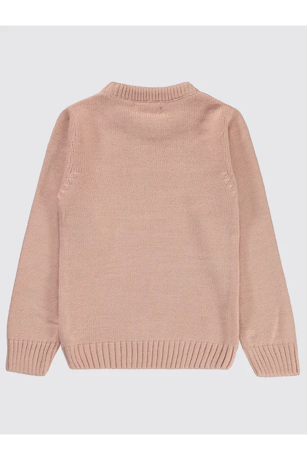 Pull pour fille de 6 à 9 ans, couleur poudre - Emballage