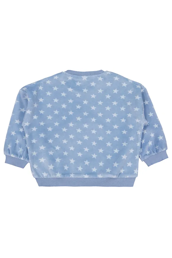 Sweat-shirt bébé 0-24 mois bleu glacier - Lot