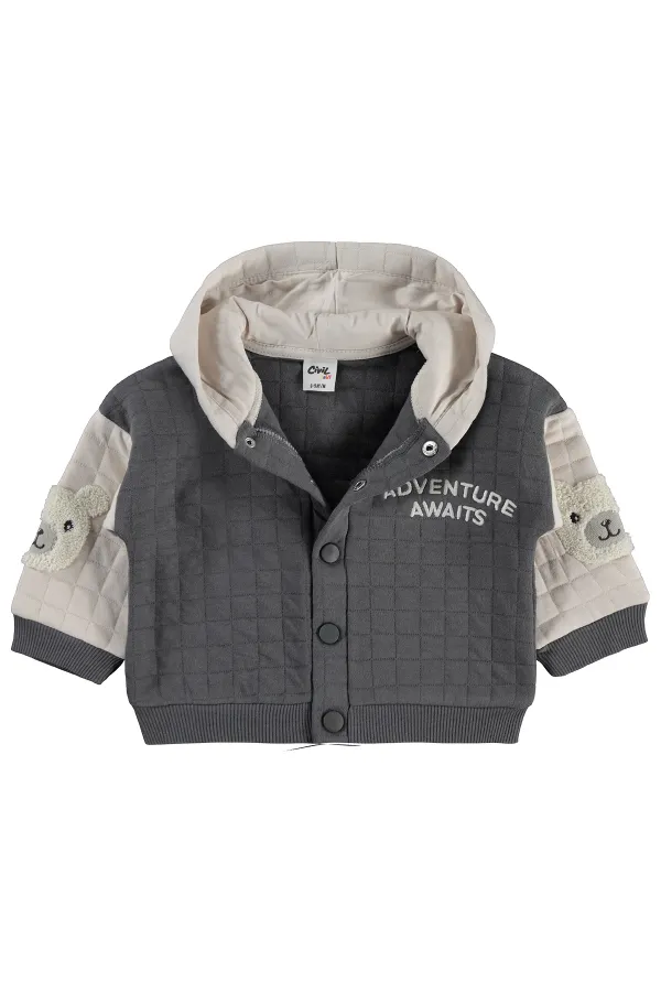 Gilet bébé 0-24 mois gris foncé - Lot