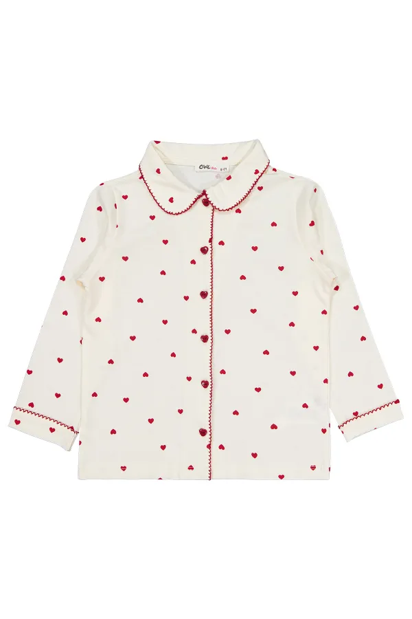 Ensemble pyjama fille 10-13 ans écru - Emballage