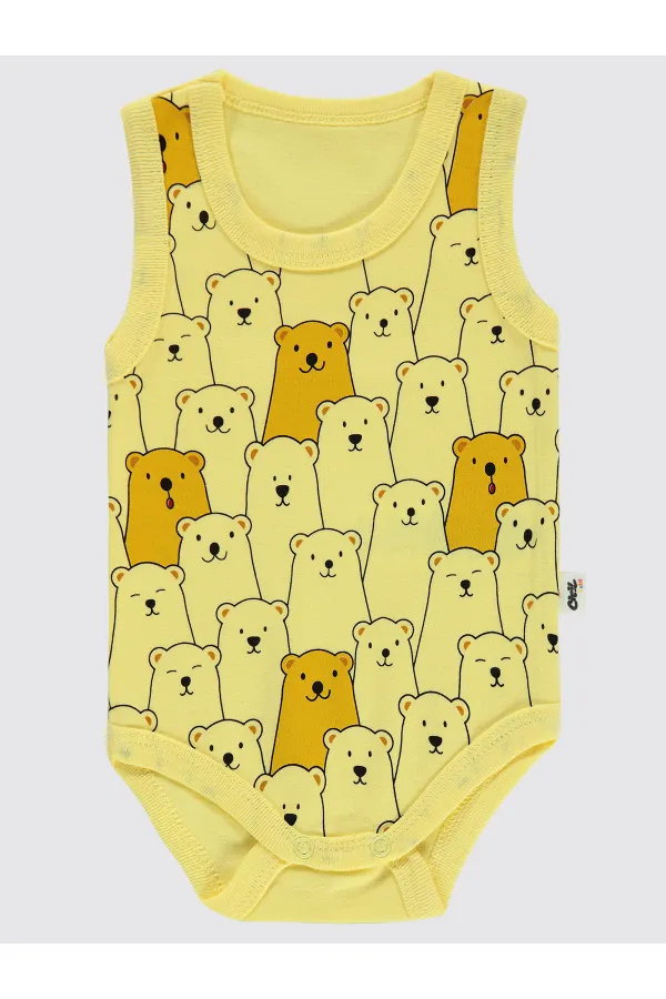 Body bébé à boutons-pression jaune 0-24 mois - Lot