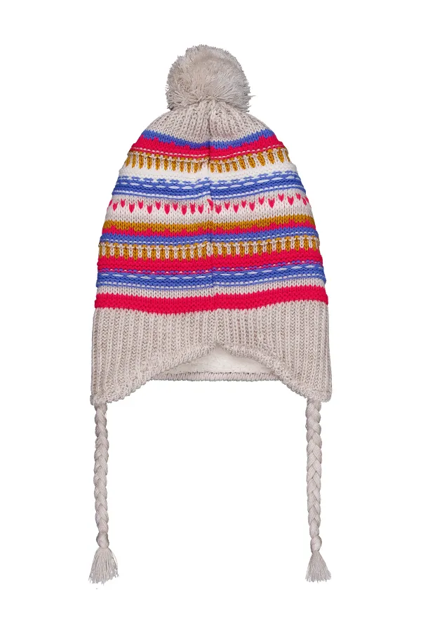 Kız Çocuk Atkı Bere Eldiven Setleri 2-5 Yaş Bej - Paket