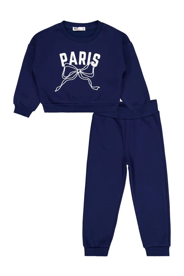 Girls Tracksuit Set 2-5 Years Old Navy Blue - Package