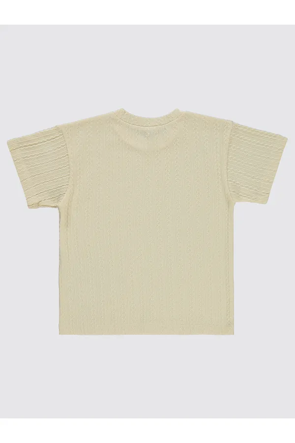 T-shirt garçon beige 6-9 ans - Emballage