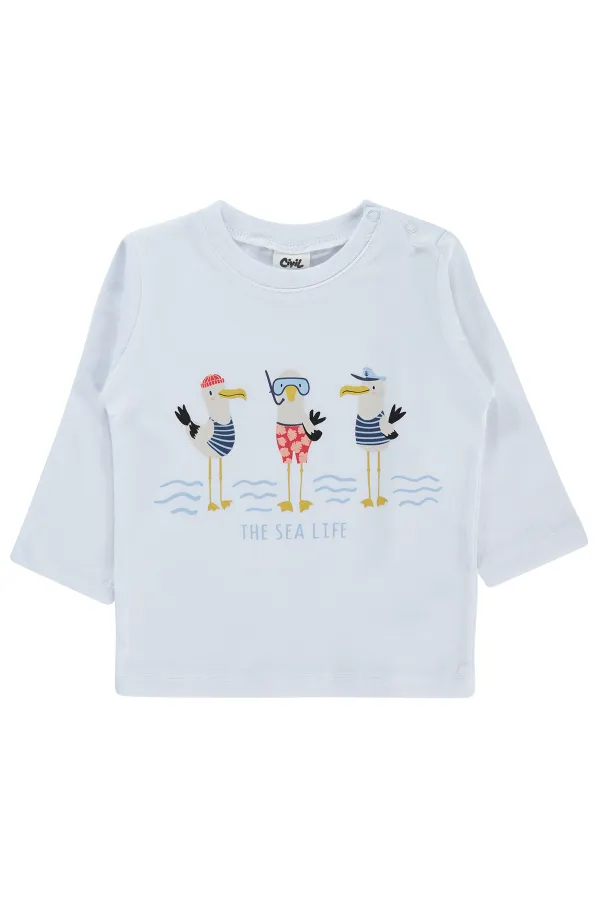 Bebek Sweatshirt 0-24 Ay Beyaz - Paket