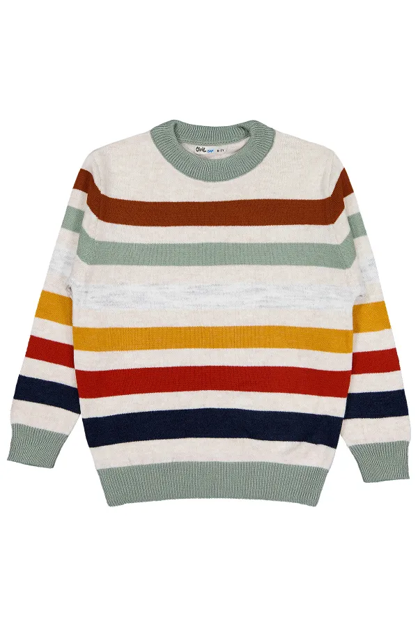 Boy's Sweater 6-9 Years Soft Khaki - Pack