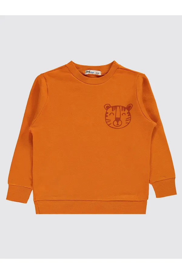 Sweat-shirt garçon 2-5 ans orange foncé - Emballage