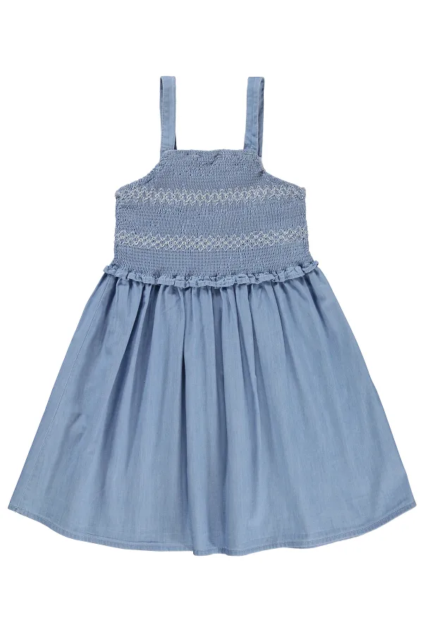 Girls' Jumpsuit and Dress, Ages 6-9, Light Blue - Package