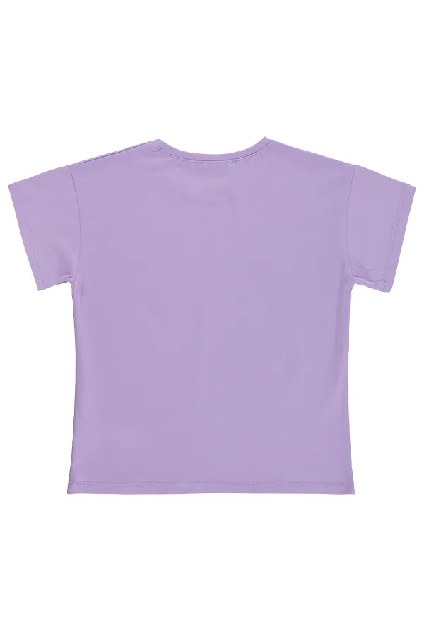 Kız Çocuk Tişört 6-9 Yaş Koyu Lila - Paket