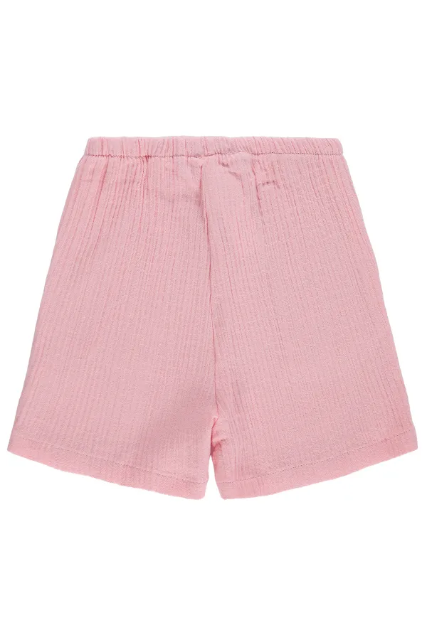 Kız Çocuk Şort 6-9 Yaş Şeftali - Paket