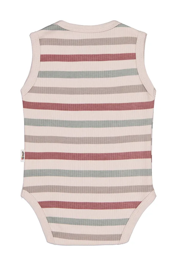 Body bébé à boutons-pression 0-24 mois, couleur pierre - Lot