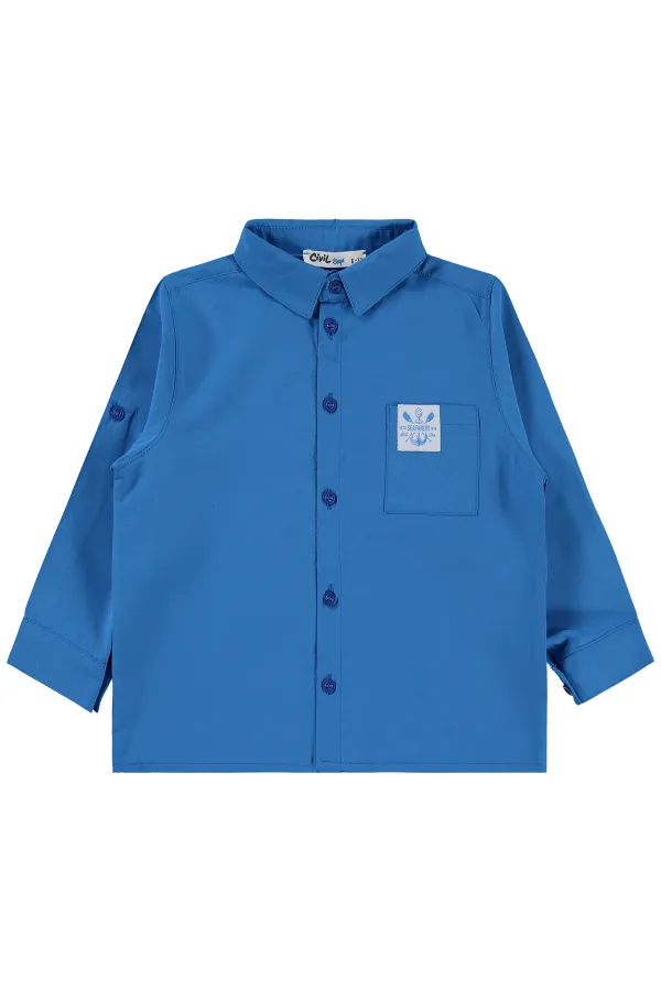 Ensemble chemise garçon 6-9 ans turquoise foncé - Emballage