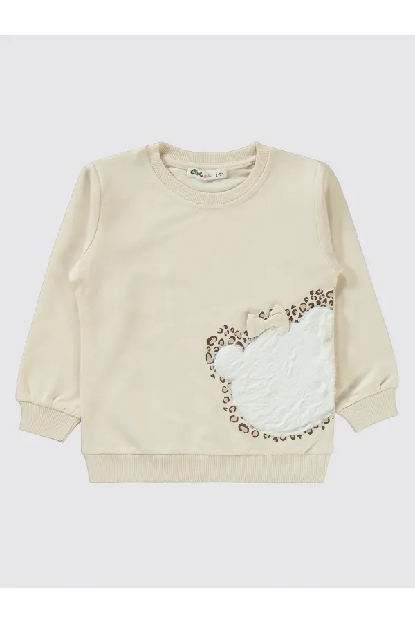 Kız Çocuk Takım 2-5 Yaş Bej - Paket