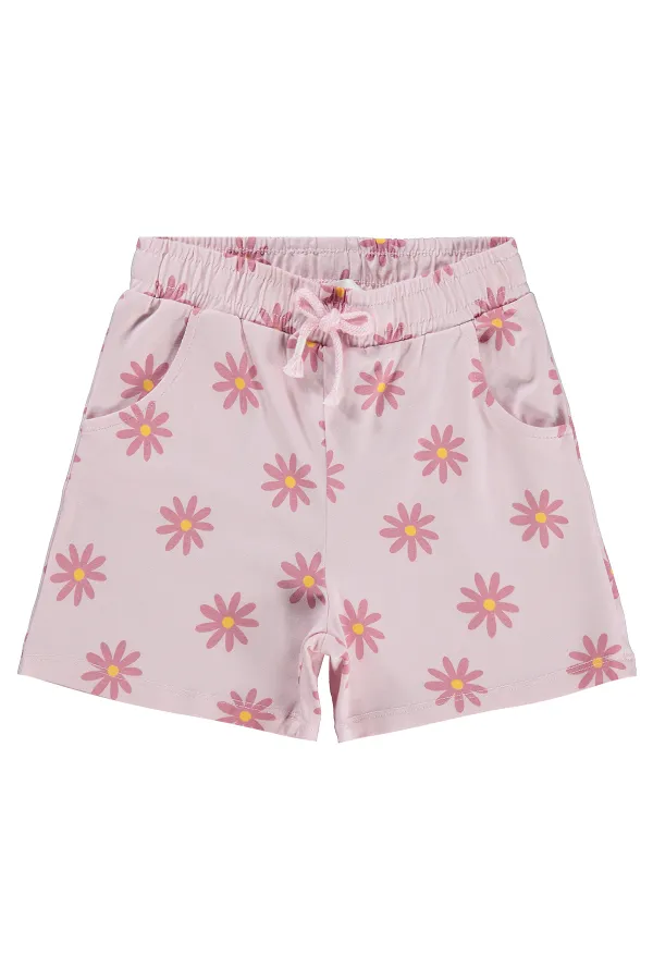 Kız Çocuk Şort 6-9 Yaş Pudra - Paket