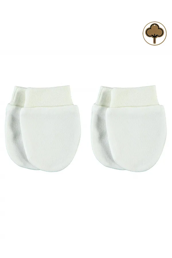 Bebek Bebe Eldiven 0-24 Ay Ekru - Paket