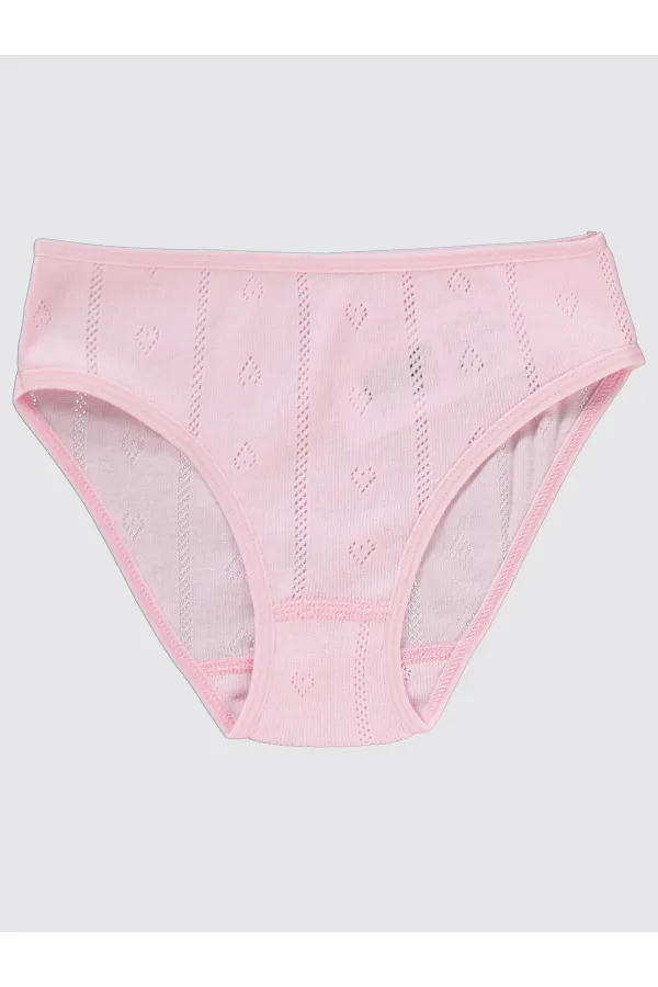 Kız Çocuk Külot 2-9 Yaş Ekru-Pembe - Paket