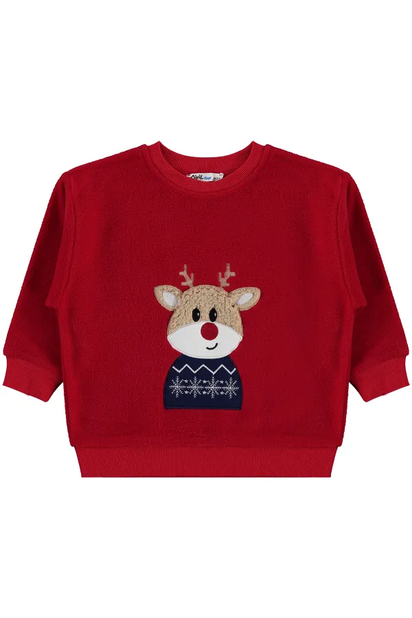 Erkek Çocuk Sweatshirt 2-5 Yaş Kırmızı - Paket