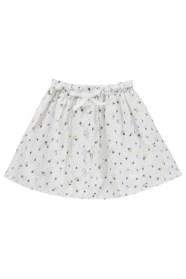 Kız Çocuk Etek 2-5 Yaş Kırık Beyaz - Paket