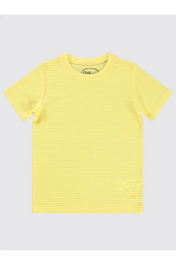 T-shirt garçon 6-9 ans jaune clair - Emballage