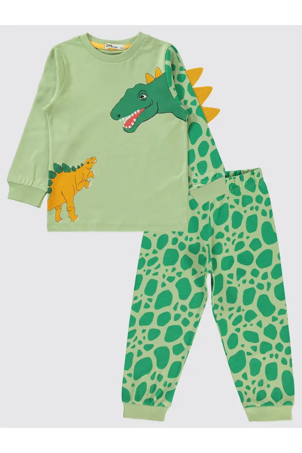 Boys Pajama Set 2-5 Years Old Soft Khaki - Package