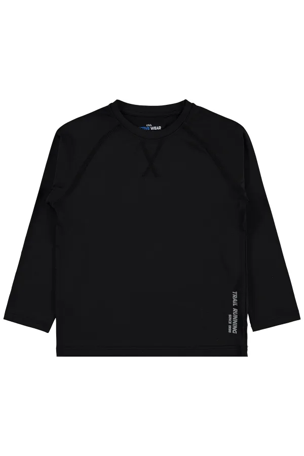 Erkek Çocuk Sweatshirt 6-9 Yaş Siyah - Paket