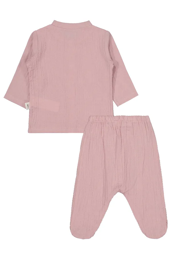 Bebek Pijama Takımı 0-24 Ay Pembe - Paket
