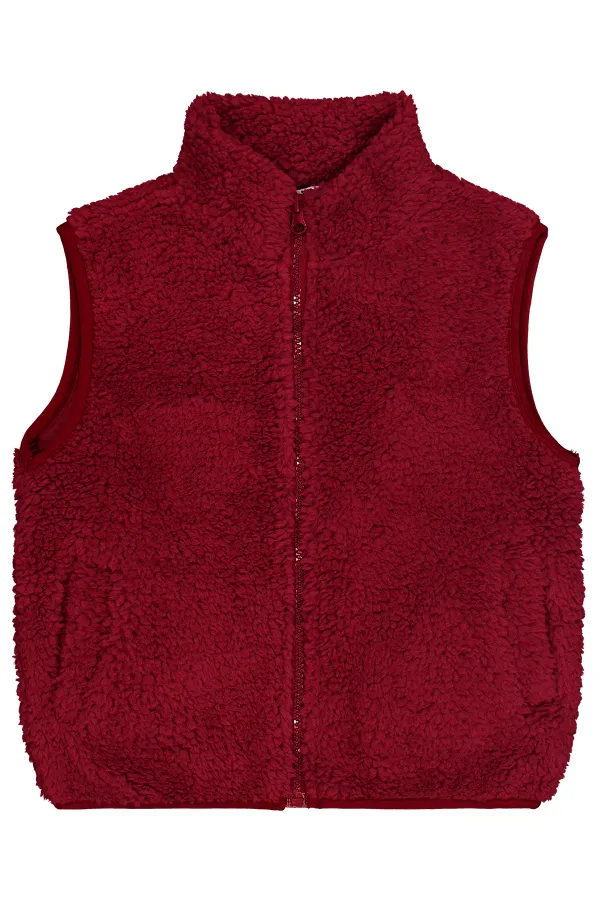 Erkek Çocuk Yelek 2-5 Yaş Bordo - Paket