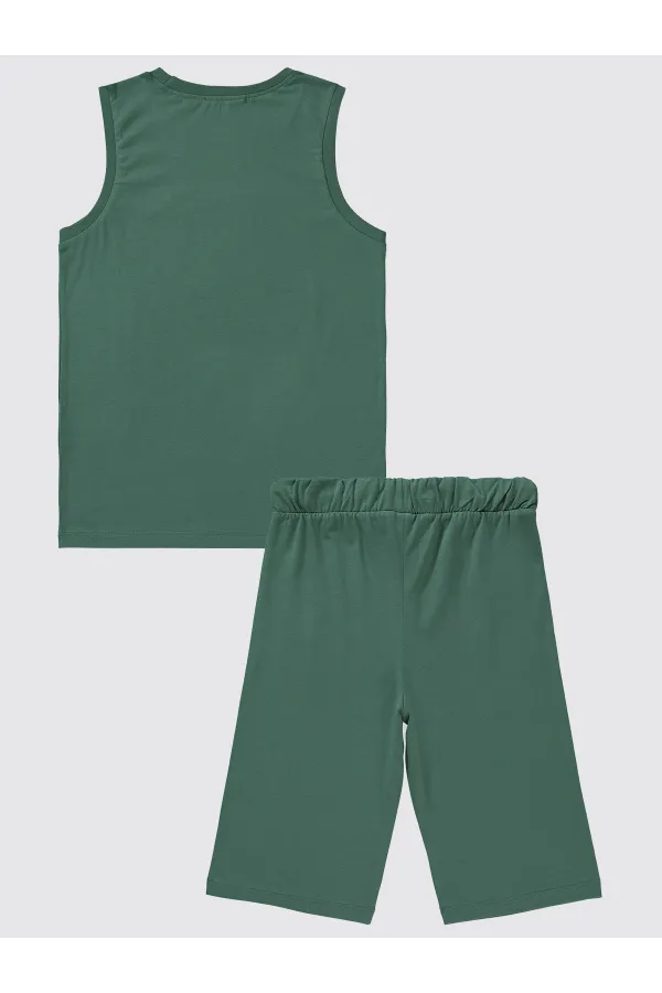 Erkek Çocuk Pijama Takımı 10-13 Yaş Koyu Haki - Paket