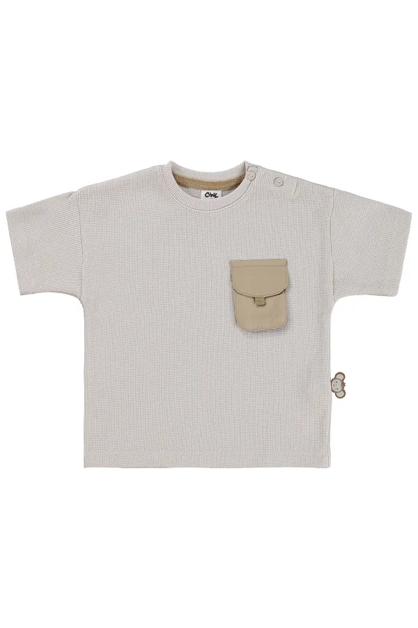 T-shirt bébé 0-24 mois couleur pierre - Emballage