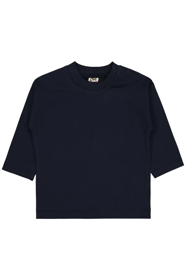 Bebek Sweatshirt 0-24 Ay Soft Lacivert - Paket