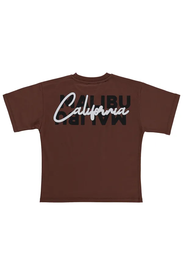 T-shirt garçon, 6-9 ans, couleur terre cuite - Lot T-shirt garçon, 6-9 ans, couleur terre cuite - Lot