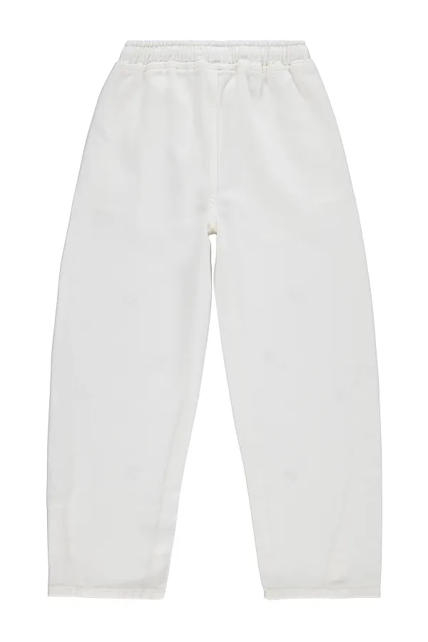 Pantalon pour fille, 10-13 ans, blanc cassé - Emballage