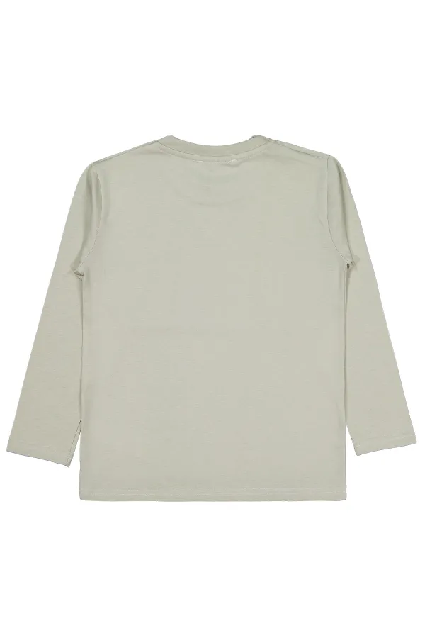 Erkek Çocuk Sweatshirt Km 6-9 Yaş Koyu Taş Rengi - Paket