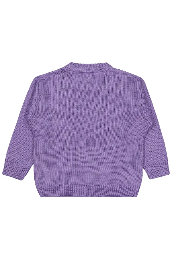 Kız Çocuk Kazak 2-5 Yaş Mor - Paket