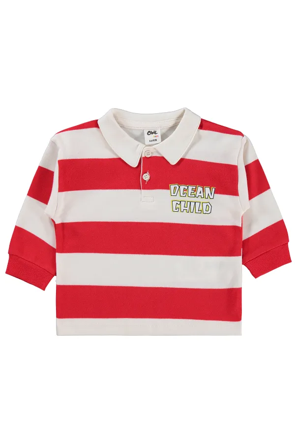 Bebek Sweatshirt 0-24 Ay Kırmızı - Paket