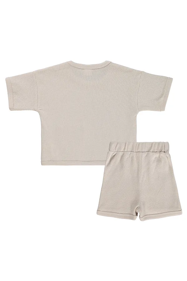 Bebek Takım 0-24 Ay Taş Rengi - Paket