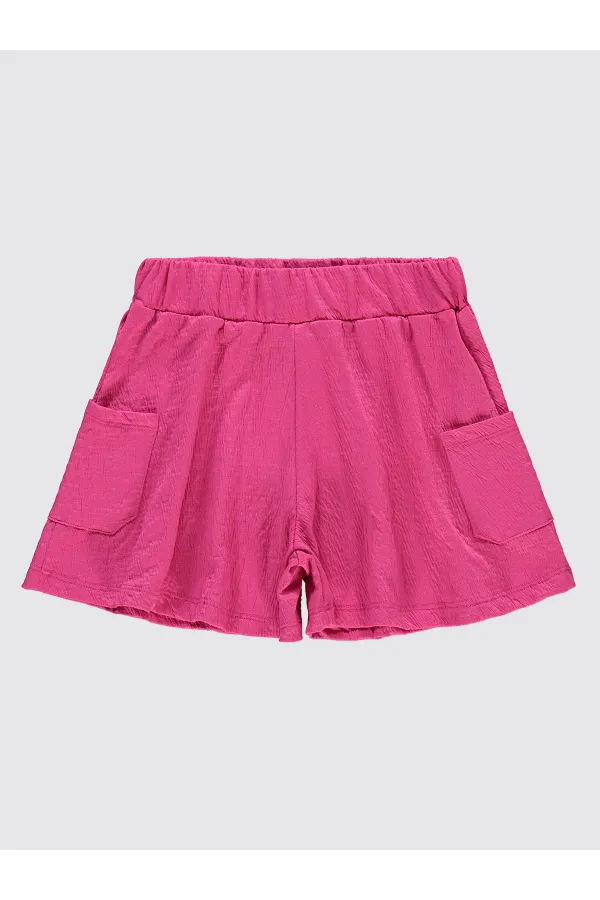 Kız Çocuk Şort 10-13 Yaş Aydınlık Pembe - Paket