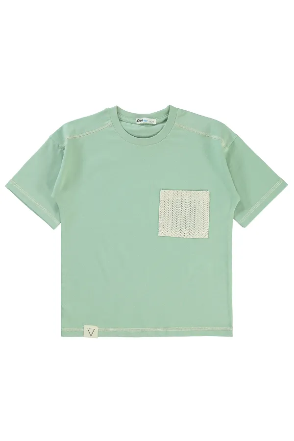 Lot de T-shirts pour garçons de 6 à 9 ans, couleur menthe