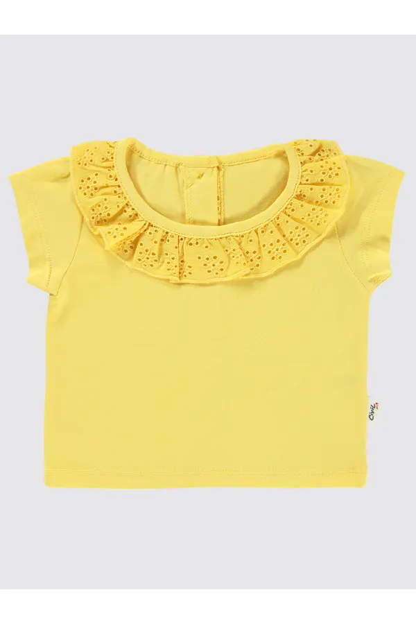Bebek Tişört 6-18 Ay Sarı - Paket