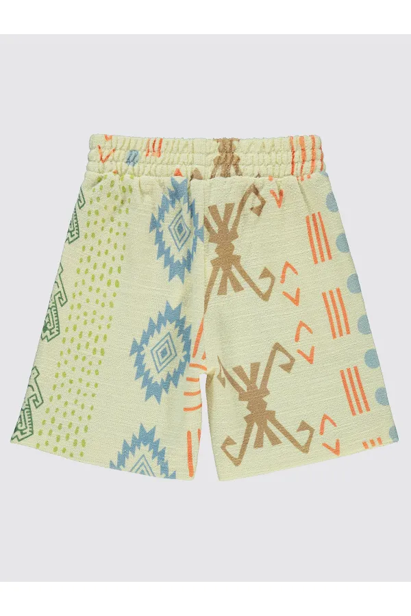 Erkek Çocuk Şort 6-9 Yaş Ekru - Paket