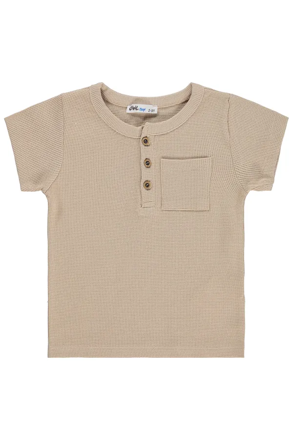 T-shirt garçon, 2-5 ans, couleur vison - Lot