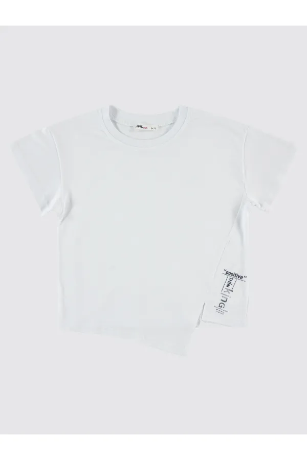 Kız Çocuk Tişört 6-9 Yaş Beyaz - Paket