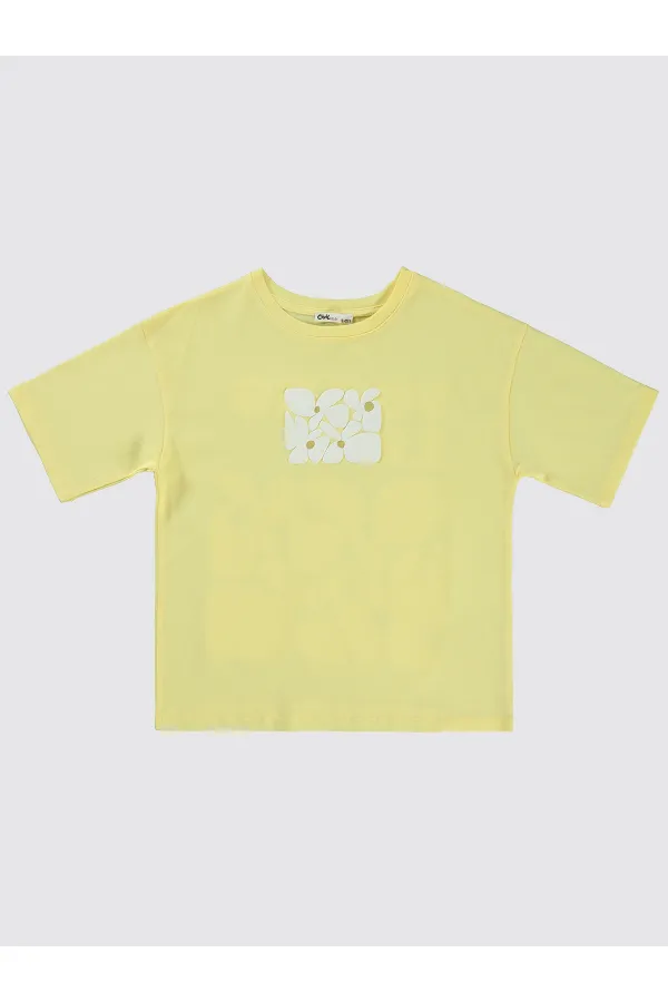 Girls' T-Shirt 10-13 Years Old Light Yellow - Package
