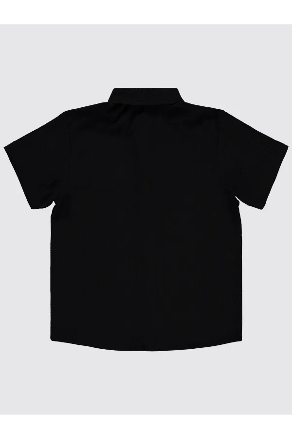 Erkek Çocuk Gömlek 10-13 Yaş Siyah - Paket