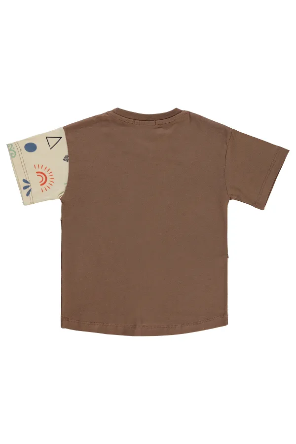 Boys T-Shirt 2-5 Years Old Brown - Package