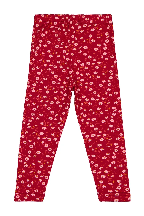 Leggings pour fille Km 2-5 ans Rouge bordeaux - Emballage